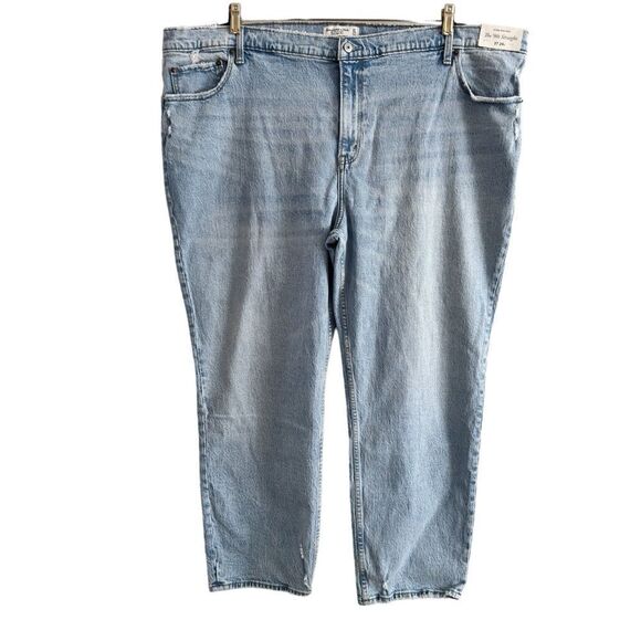 Abercrombie‎ & Fitch 90s Straight Ultra High Rise Jeans Plus Size 37 / 24S NEW - Picture 1 of 10
